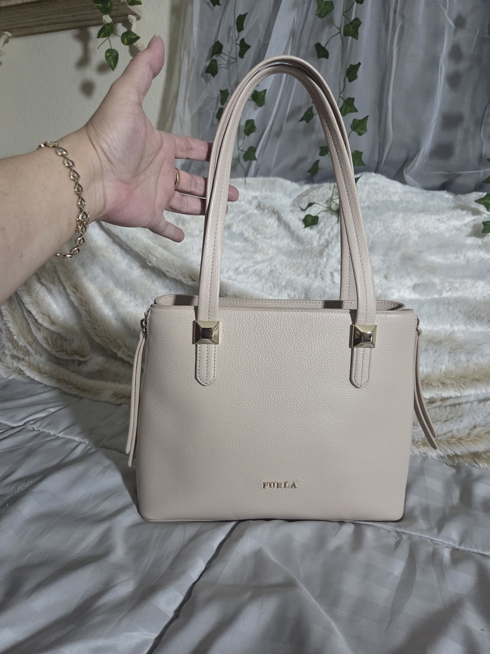Furla "Kim" Leather Tote/Shoulder Bag